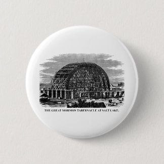 The Great Mormon Tabernacle at Salt Lake 6 Cm Round Badge