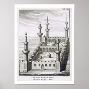 The Great Mosque at Medina, from 'Voyages en Arabi Poster