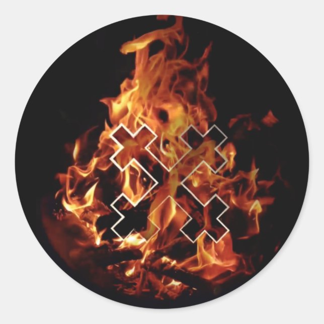 The Great Mother (Fire) Māra cross Classic Round Sticker (Front)