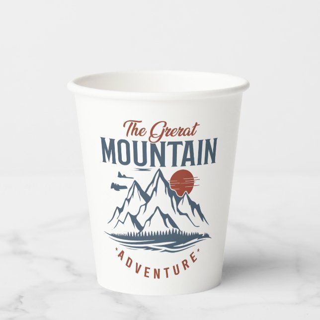 The Great Mountain Adventure Paper Cups (Front)