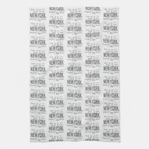 The Great New York City (typography)    Tea Towel