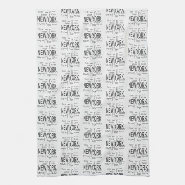 The Great New York City (typography)    Tea Towel (Vertical)