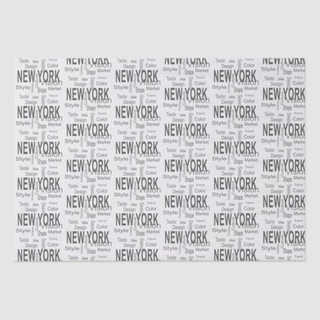 The Great New York City (typography) Tissue Paper (Front)