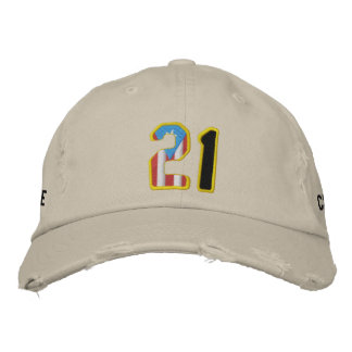 The Great One Number 21 Embroidered Distressed Hat