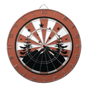 The Great Outdoors Camping Mountains Dartboard