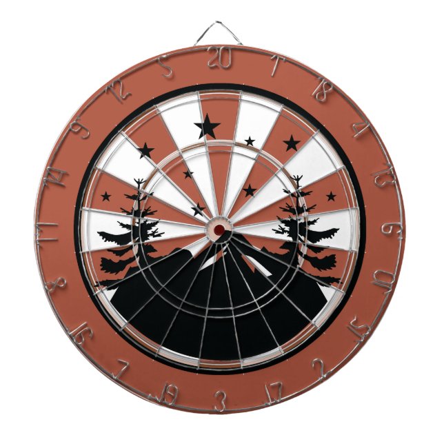 The Great Outdoors Camping Mountains Dartboard (Front)