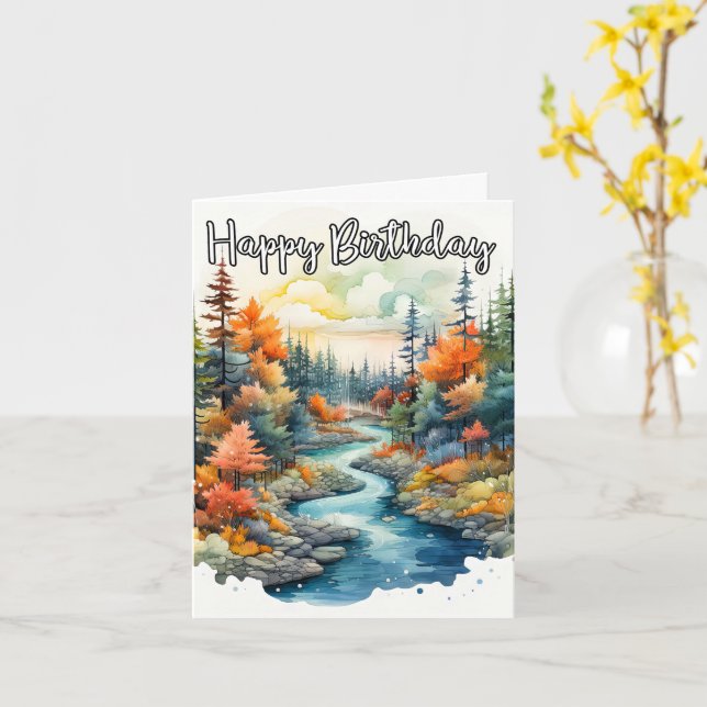 The Great Outdoors - Happy Birthday Card (Yellow Flower)