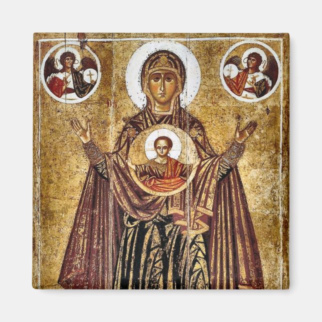 The Great Panagia Orthodox Christian Icon Magnet (Front)