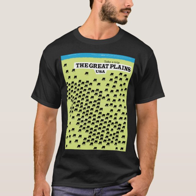 The Great Plains USA travel poster. T-Shirt (Front)