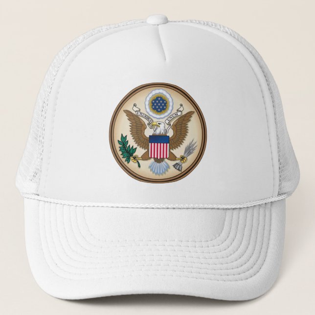 The Great Presidential Seal of the USA Trucker Hat (Front)