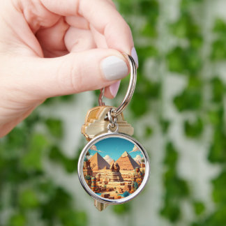 The Great Pyramids and Sphinx Key Ring