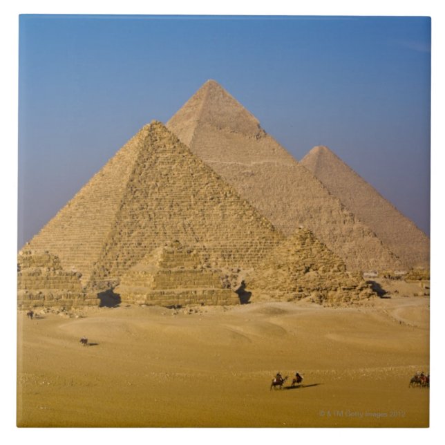 The Great Pyramids of Giza, Egypt Tile (Front)