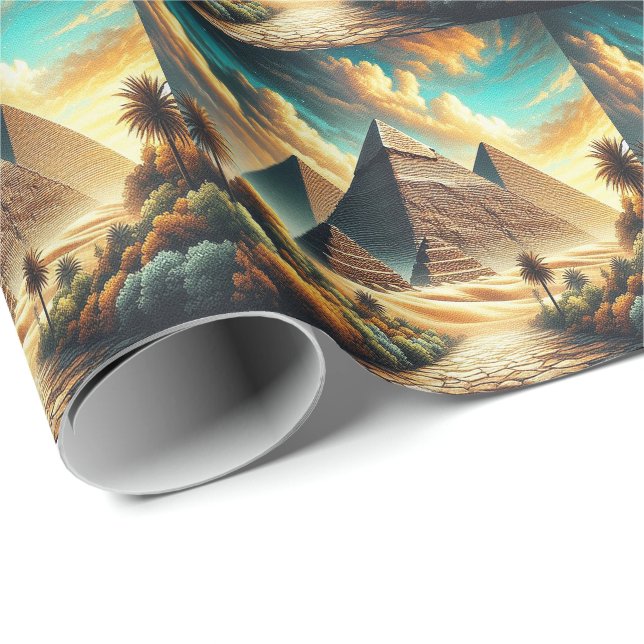 The Great Pyramids of Giza Egypt Travel Wrapping Paper (Roll Corner)
