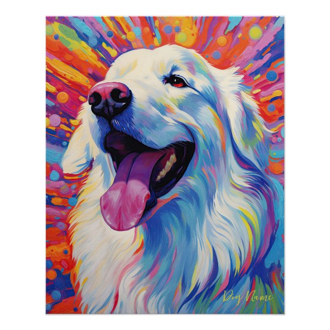 The Great Pyrenees Dog 001 - Zetton Ziana Poster (Front)