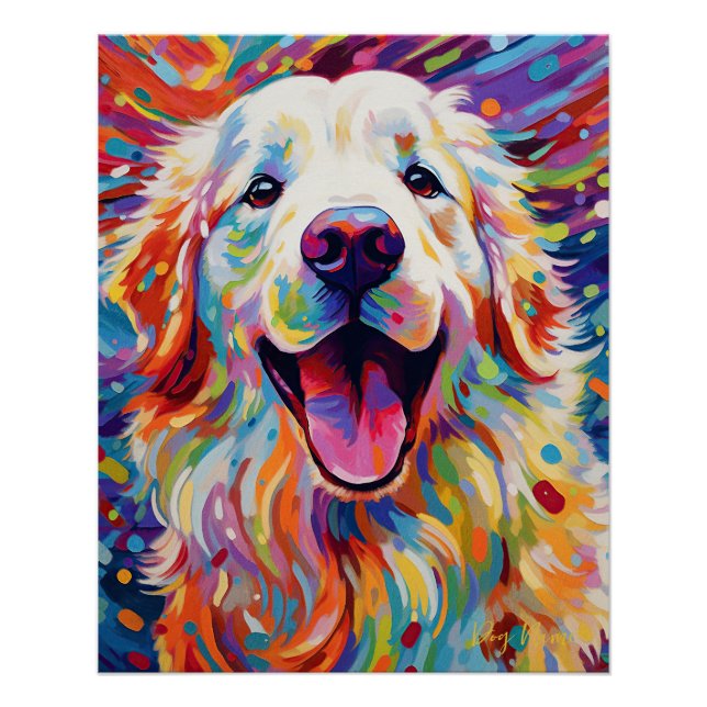 The Great Pyrenees Dog 003 - Zetton Ziana Poster (Front)