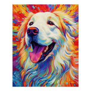 The Great Pyrenees Dog 005 - Zetton Ziana Poster