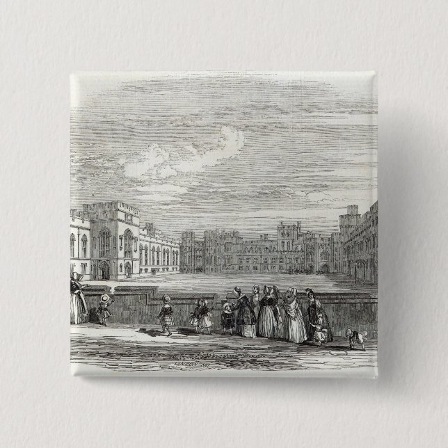 The Great Quadrangle, Windsor Castle 15 Cm Square Badge (Front)