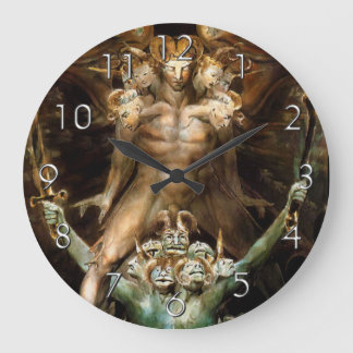 The Great Red Dragon and the Beast from the Sea Large Clock
