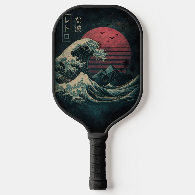 The Great Retro Wave Classic Pickleball Paddle (Front)