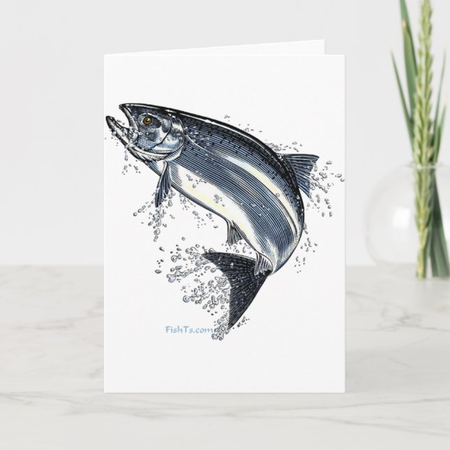 The Great Salmon Going Upstream Card (Front)