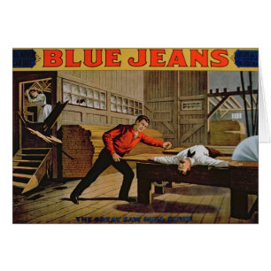 'The Great Saw Mill Scene', Poster for 'Blue Jeans