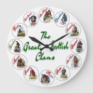 The Great Scottish Clans Clock Style Three