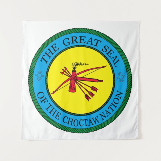 The Great Seal of Choctaw Nation of Oklahoma Tapestry (Front)
