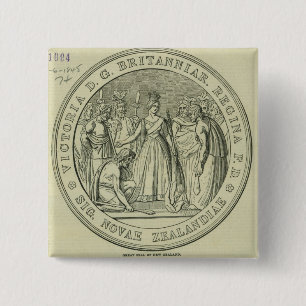The Great Seal of New Zealand 15 Cm Square Badge
