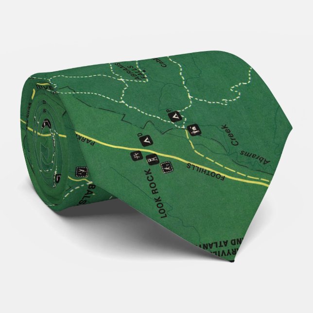 The Great Smoky Mountains National Park Map (1971) Tie (Rolled)