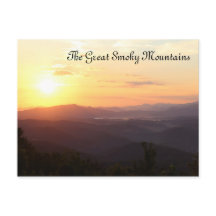 The Great Smoky Mountains TN Sunrise Postcard