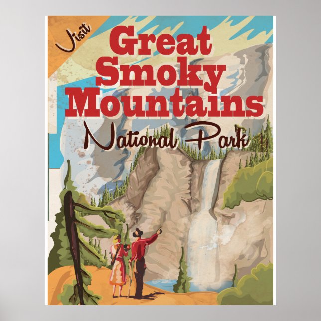 The Great Smoky Mountains Travel Poster. Poster (Front)