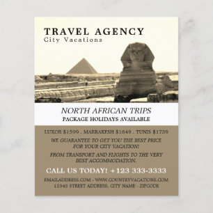 The Great Sphinx Of Giza, Egypt, Travel Agency Flyer