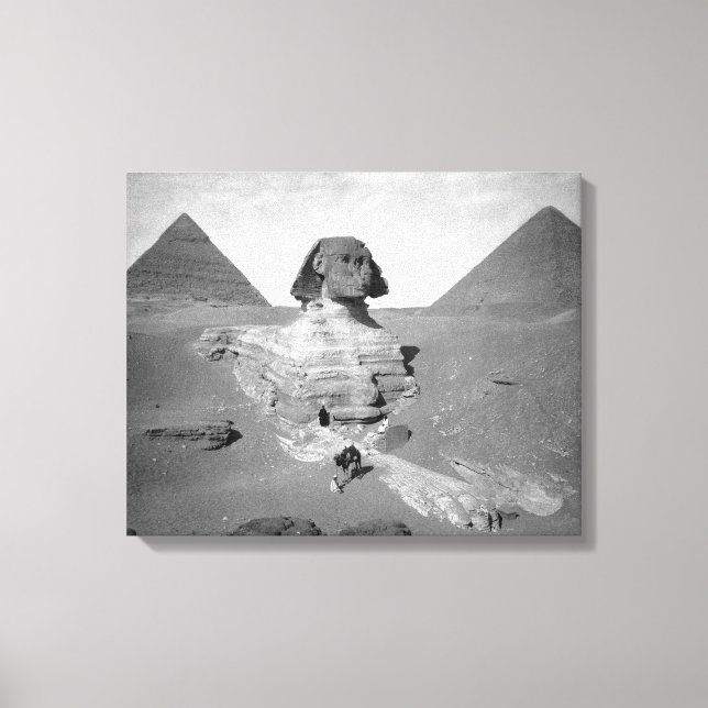 The Great Sphinx & Pyramids, 1878 Canvas Print (Front)