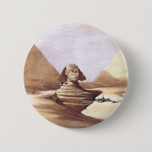 The Great Sphinx, Pyramids of Giza 6 Cm Round Badge