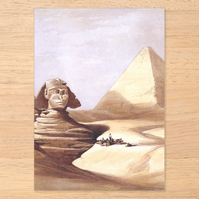The Great Sphinx, Pyramids of Giza Acrylic Invitations (Front)