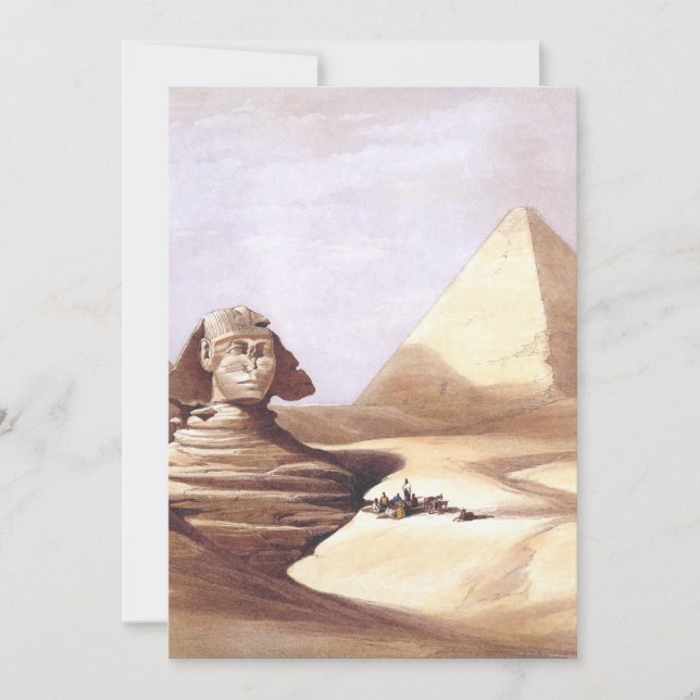 The Great Sphinx, Pyramids of Giza Invitation (Front)