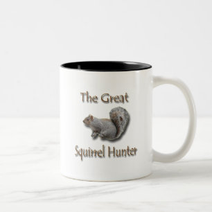 The Great Squirrel Hunter grey Two-Tone Coffee Mug