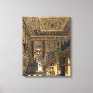 The Great Staircase at Kensington Palace From Pyne Canvas Print