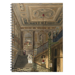 The Great Staircase at Kensington Palace From Pyne Notebook