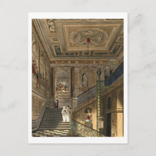 The Great Staircase at Kensington Palace From Pyne Postcard