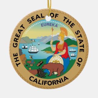 The Great State of California Ceramic Tree Decoration