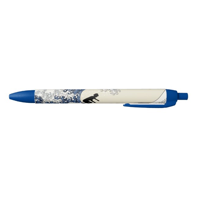 The Great Surfer of Kanagawa Black Ink Pen (Bottom)