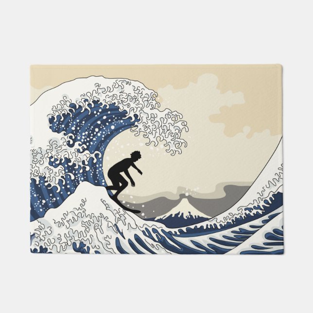 The Great Surfer of Kanagawa Doormat (Front)