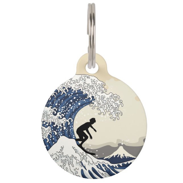 The Great Surfer of Kanagawa Pet Tag (Front)