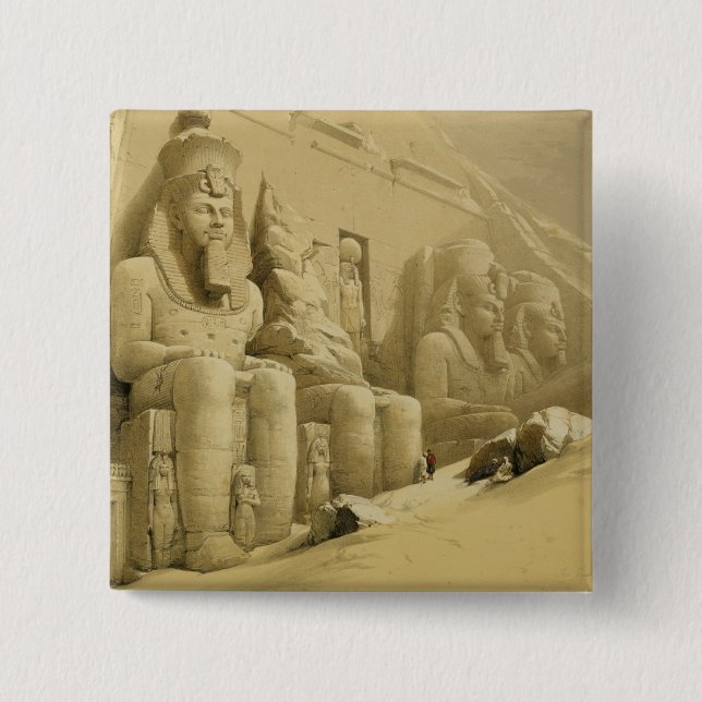 The Great Temple of Abu Simbel, Nubia, from "Egypt 15 Cm Square Badge (Front)