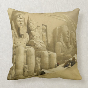 The Great Temple of Abu Simbel, Nubia, from "Egypt Cushion