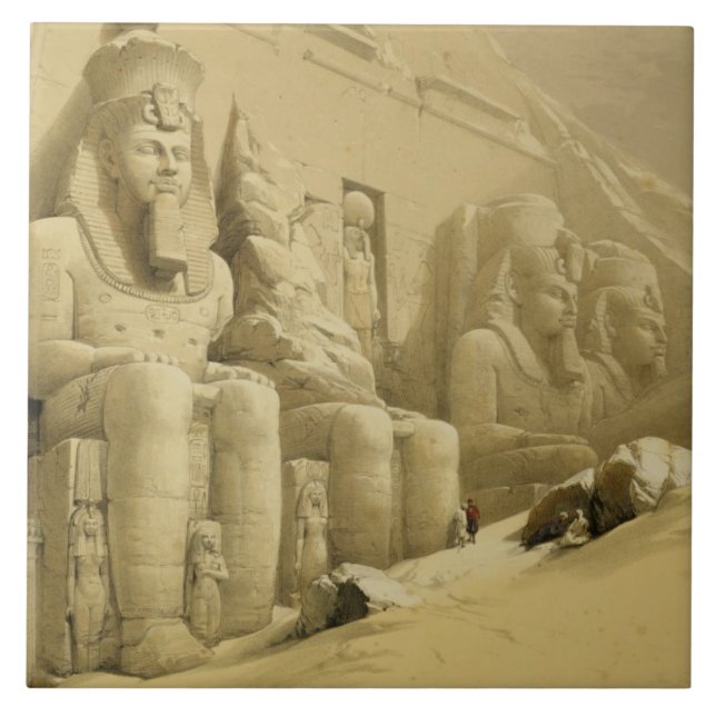 The Great Temple of Abu Simbel, Nubia, from "Egypt Tile (Front)