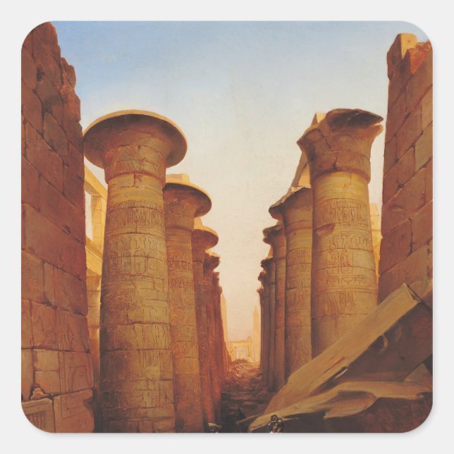 The Great Temple of Amun at Karnak Square Sticker (Front)