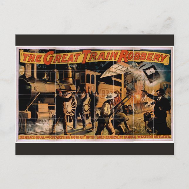 The Great Train Robbery Vintage Theatre Postcard (Front)