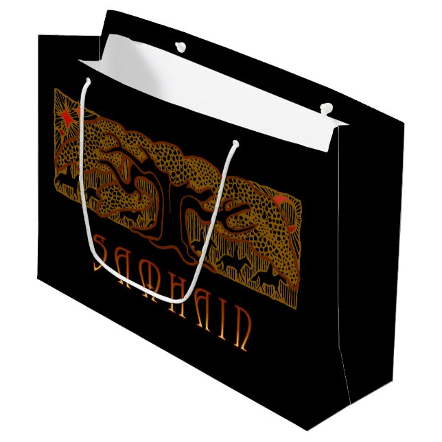 The Great Tree Samhain Large Gift Bag (Front Angled)